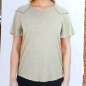 Zac & Rachel Linen Blend Blouse Top - Chino